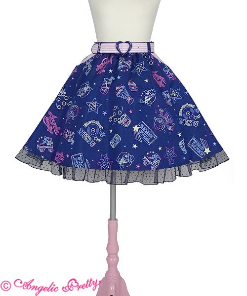 Neon Star Diner Skirt by Angelic Pretty