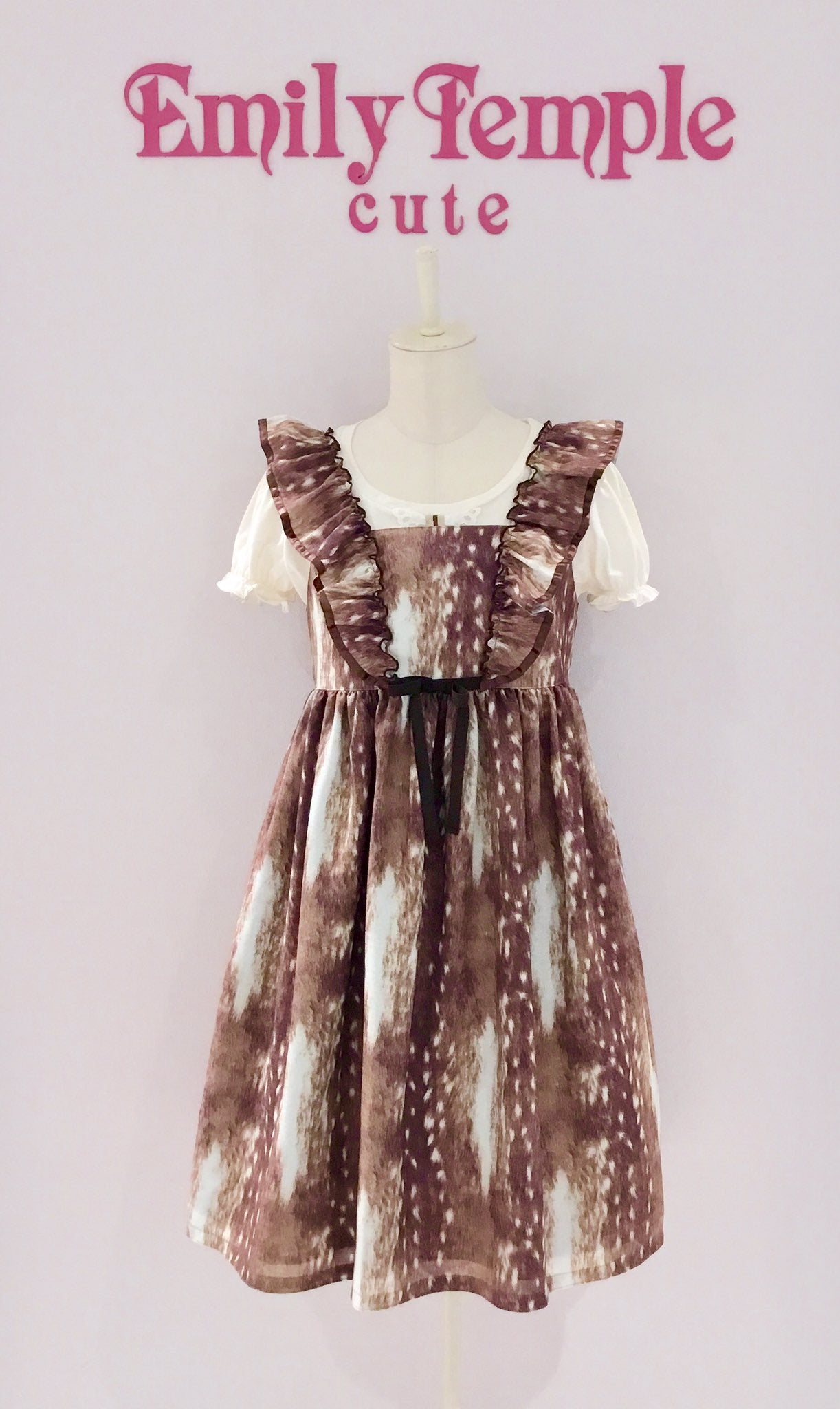Fawn Fur Ruffle Frill JSK by Emily Temple Cute