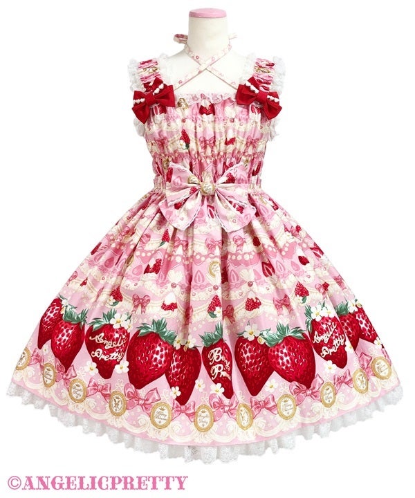 お*か様 Melty Berry Princessシャーリングジャンパースカート Melty Berry Princess Shirring JSK by Angelic Pretty