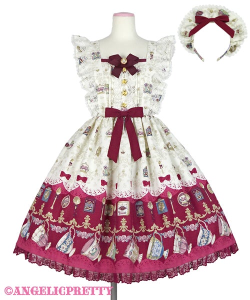 rose tea garden JSK ピンク Rose Tea Garden JSK Set by Angelic Pretty