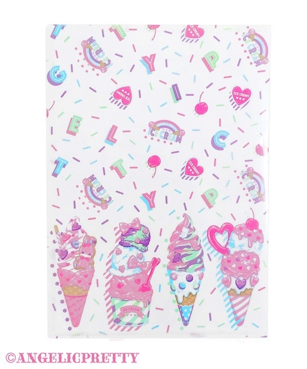 Decoration Ice Cream Clear File by Angelic Pretty