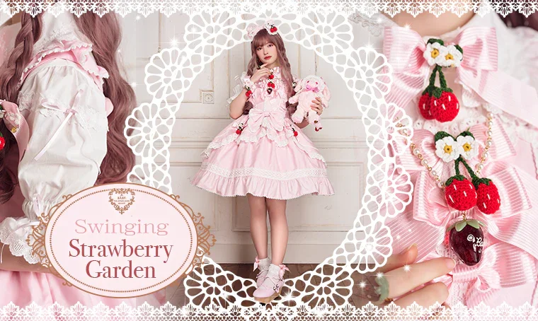 Swinging Strawberry Garden Head Bow by Baby, the Stars Shine Bright