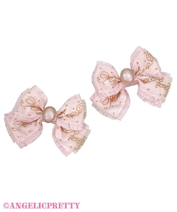 Princess Logo Ribbon Clip Set by Angelic Pretty
